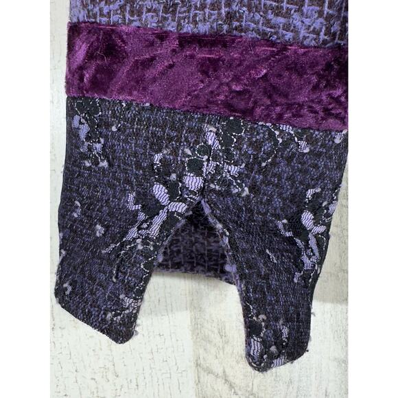 Harve Benard Blazer Purple Tweed Lace Wool Blend Size 10 Petite Vintage - Picture 9 of 10